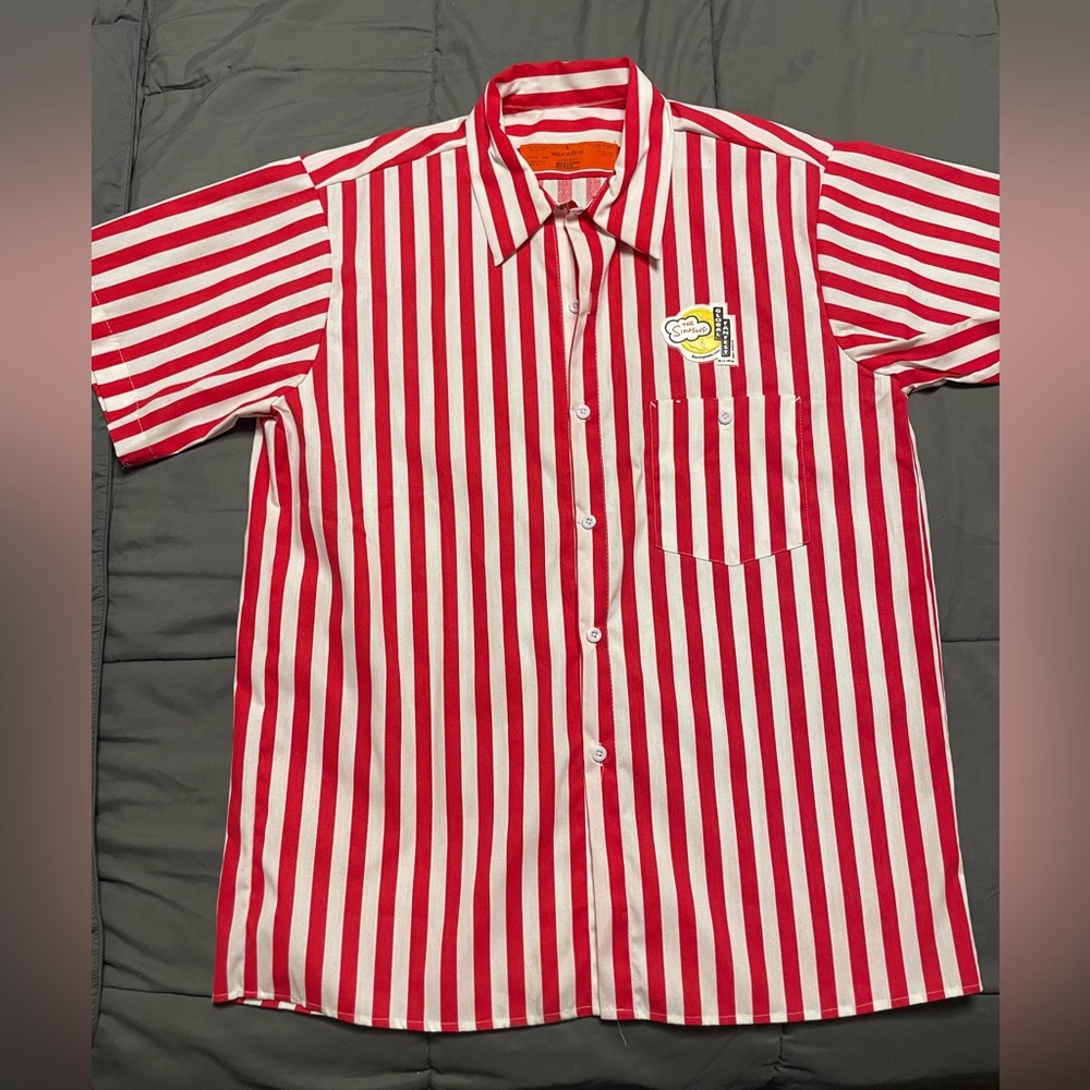 The Simpson's 2000 Global Fan Fest Duff Bartender Shirt Large